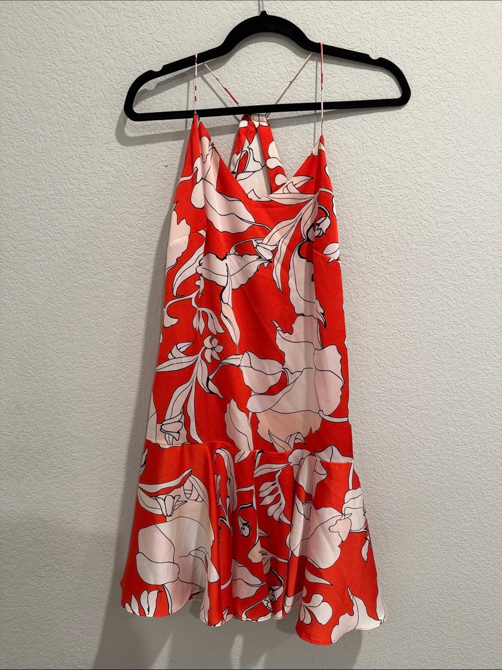 Philosophy Red and White Floral Slip Dress